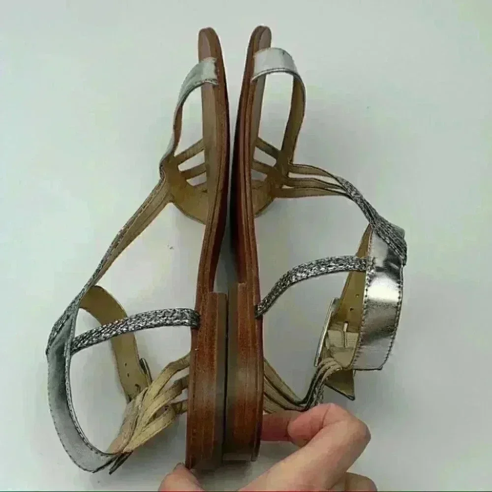 Johnny wujek sandals 39 patent leather gladiator